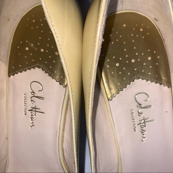 Cole Haan Nike Air Yellow Patent Leather Chunk Heels - Picture 10 of 14